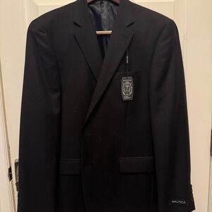 Men's Navy Blue Wool Nautica Sport Coat